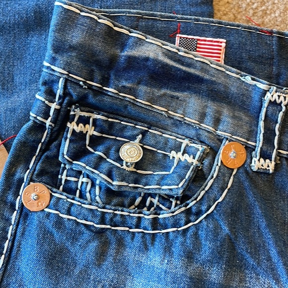 True Religion Denim Jeans - Super T Embroidery with Big Stitch - Men’s US 34 - Picture 7 of 11